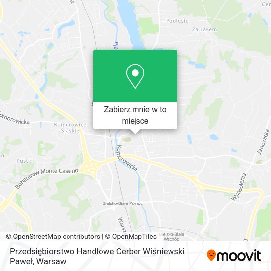 Mapa Przedsiębiorstwo Handlowe Cerber Wiśniewski Paweł