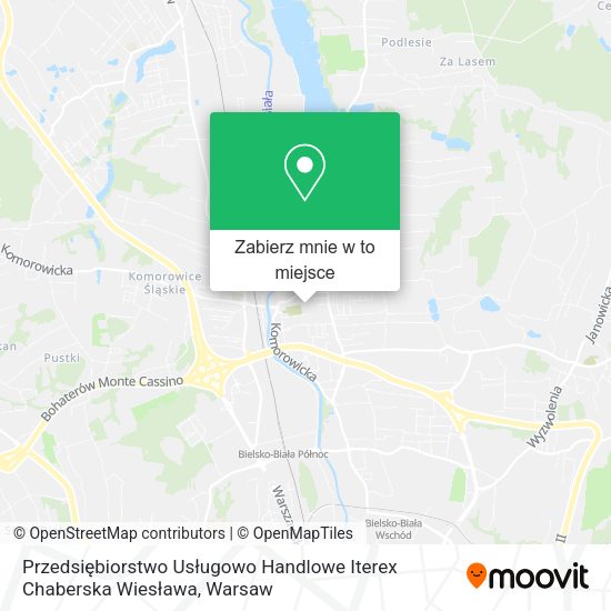 Mapa Przedsiębiorstwo Usługowo Handlowe Iterex Chaberska Wiesława