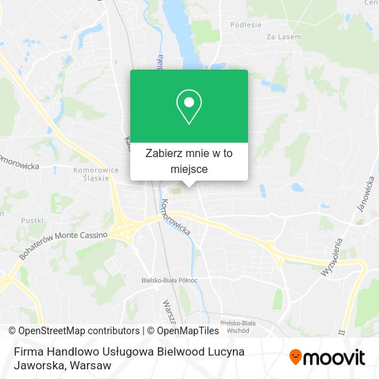 Mapa Firma Handlowo Usługowa Bielwood Lucyna Jaworska