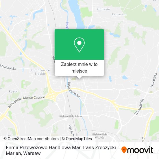 Mapa Firma Przewozowo Handlowa Mar Trans Zreczycki Marian