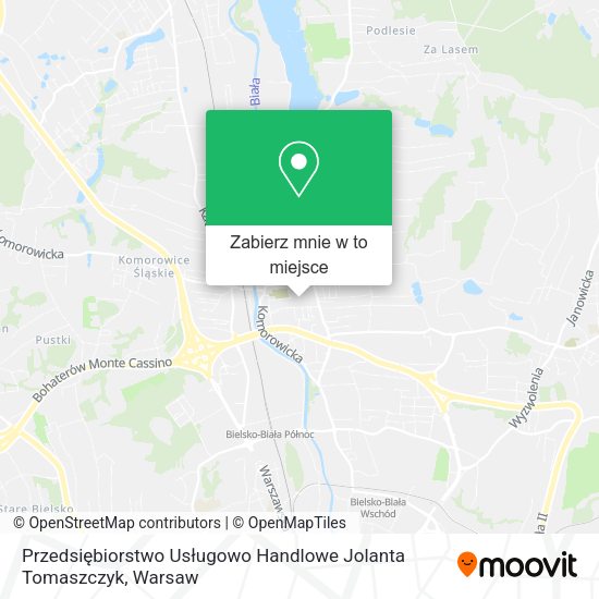 Mapa Przedsiębiorstwo Usługowo Handlowe Jolanta Tomaszczyk