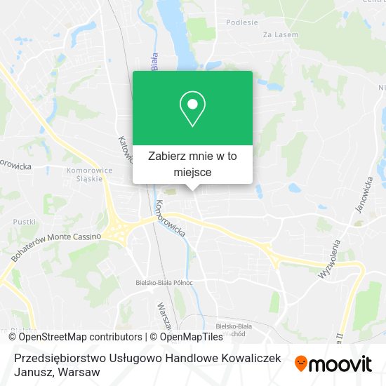 Mapa Przedsiębiorstwo Usługowo Handlowe Kowaliczek Janusz