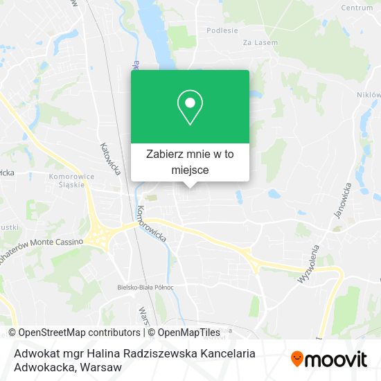 Mapa Adwokat mgr Halina Radziszewska Kancelaria Adwokacka