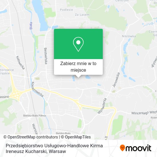 Mapa Przedsiębiorstwo Usługowo-Handlowe Kirma Ireneusz Kucharski