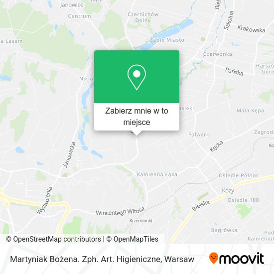 Mapa Martyniak Bożena. Zph. Art. Higieniczne