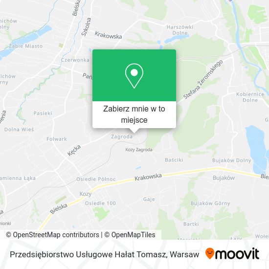 Mapa Przedsiębiorstwo Usługowe Hałat Tomasz