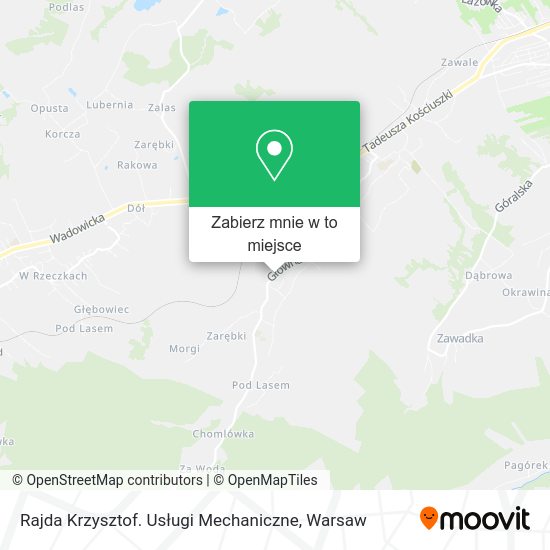 Mapa Rajda Krzysztof. Usługi Mechaniczne