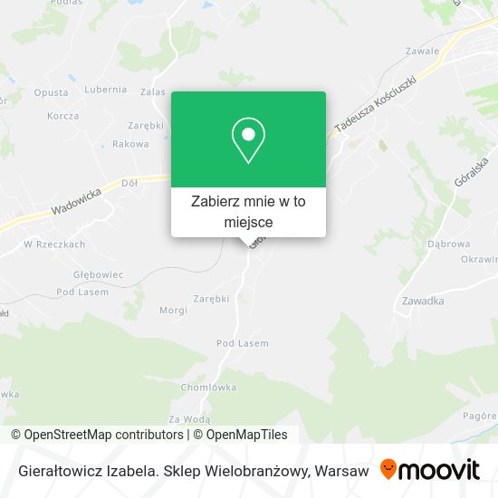 Mapa Gierałtowicz Izabela. Sklep Wielobranżowy