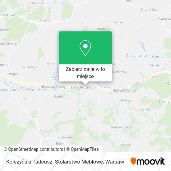 Mapa Koleżyński Tadeusz. Stolarstwo Meblowe