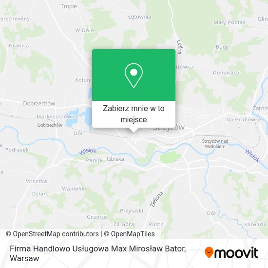 Mapa Firma Handlowo Usługowa Max Mirosław Bator