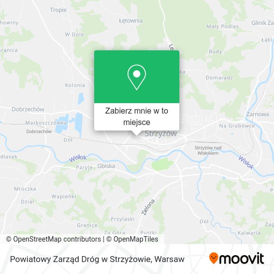 Mapa Powiatowy Zarząd Dróg w Strzyżowie