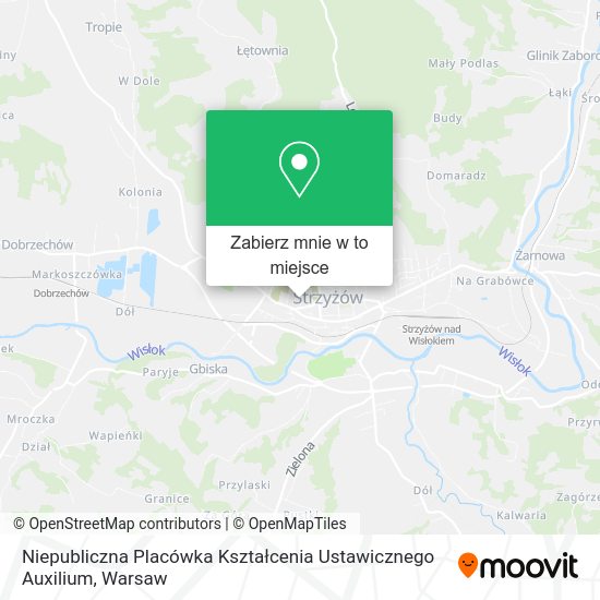 Mapa Niepubliczna Placówka Kształcenia Ustawicznego Auxilium