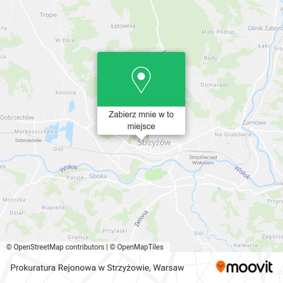 Mapa Prokuratura Rejonowa w Strzyżowie