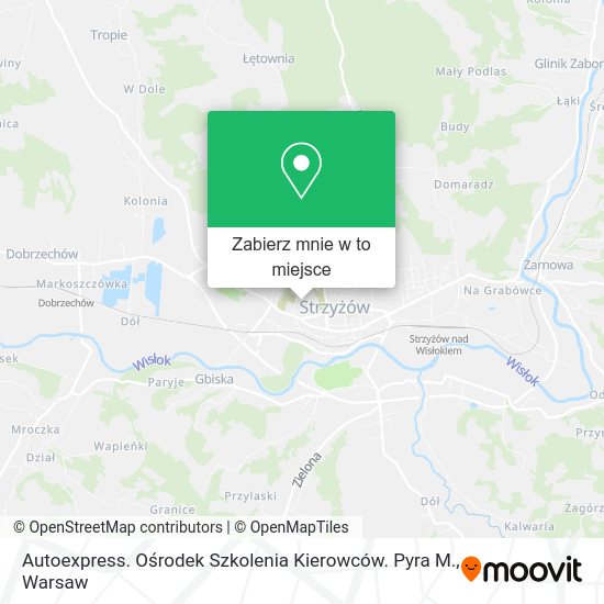 Mapa Autoexpress. Ośrodek Szkolenia Kierowców. Pyra M.