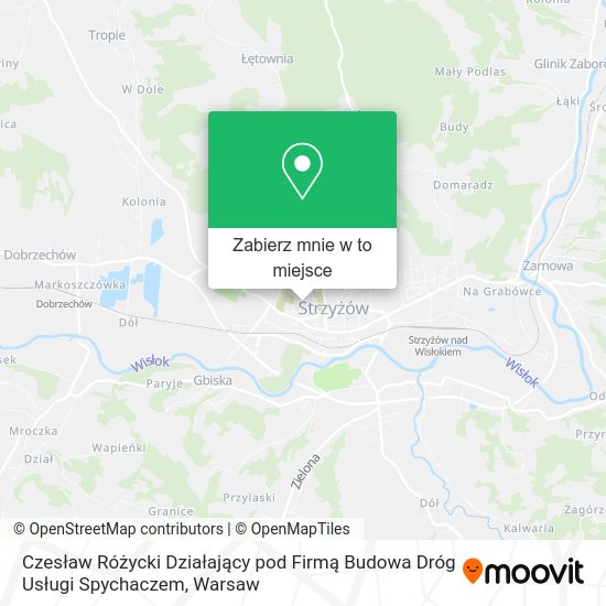 Mapa Czesław Różycki Działający pod Firmą Budowa Dróg Usługi Spychaczem