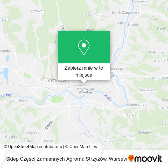 Mapa Sklep Części Zamiennych Agroma Strzyżów