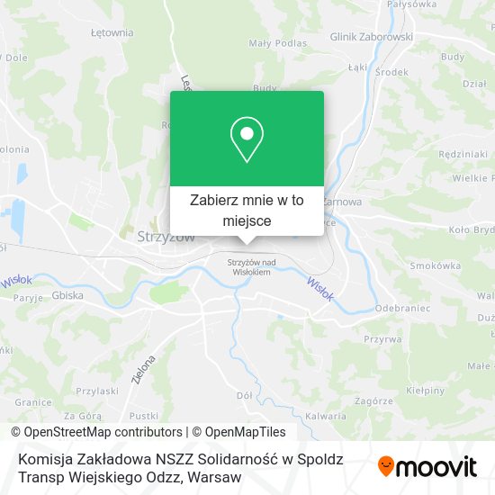 Mapa Komisja Zakładowa NSZZ Solidarność w Spoldz Transp Wiejskiego Odzz