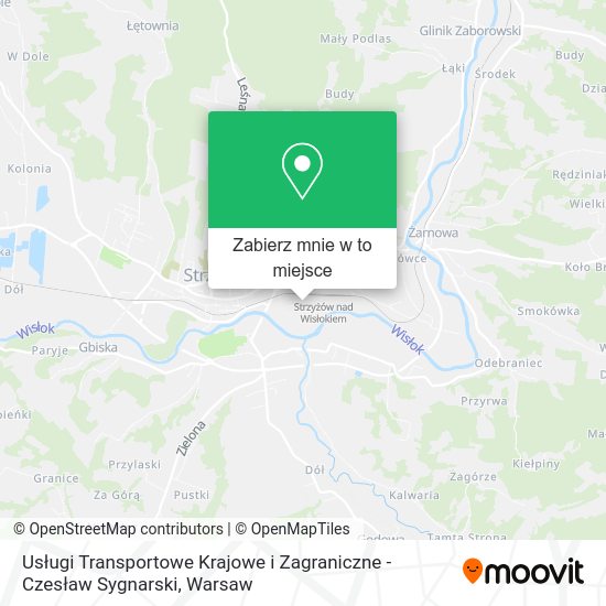 Mapa Usługi Transportowe Krajowe i Zagraniczne - Czesław Sygnarski