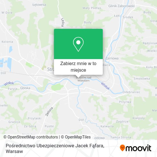 Mapa Pośrednictwo Ubezpieczeniowe Jacek Fąfara