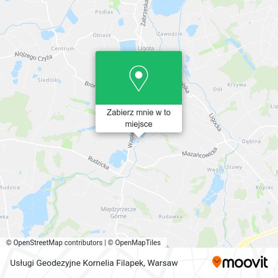 Mapa Usługi Geodezyjne Kornelia Filapek