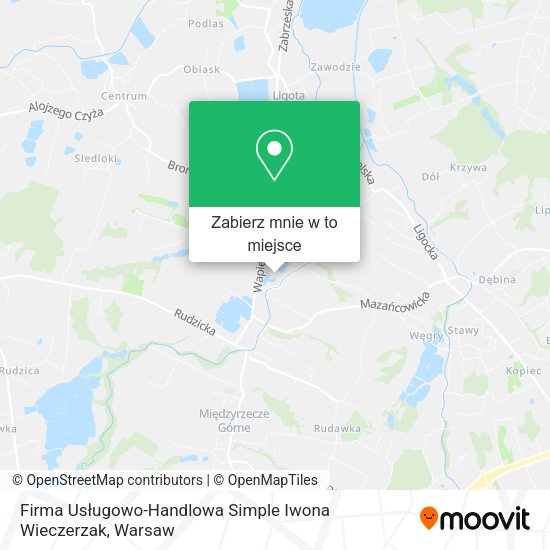Mapa Firma Usługowo-Handlowa Simple Iwona Wieczerzak