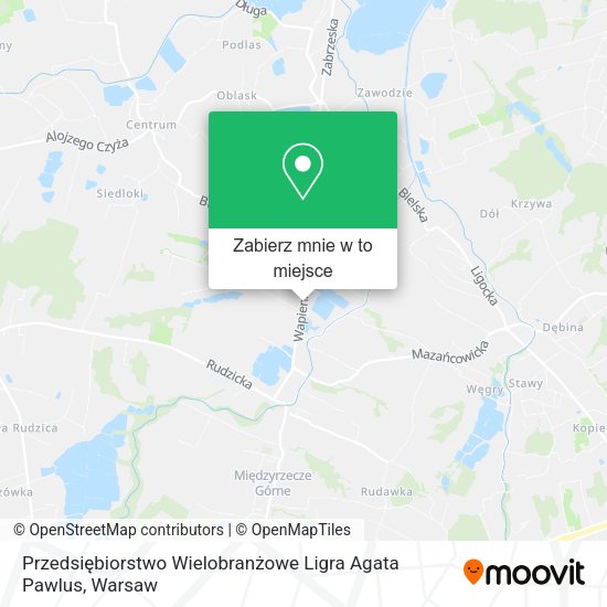 Mapa Przedsiębiorstwo Wielobranżowe Ligra Agata Pawlus