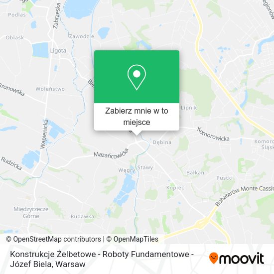 Mapa Konstrukcje Żelbetowe - Roboty Fundamentowe - Józef Biela