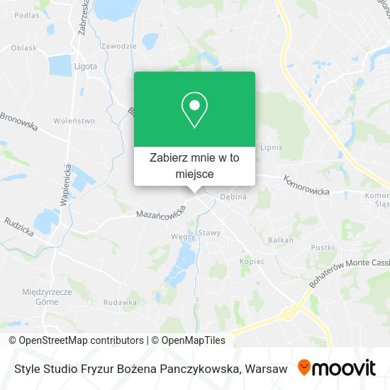 Mapa Style Studio Fryzur Bożena Panczykowska