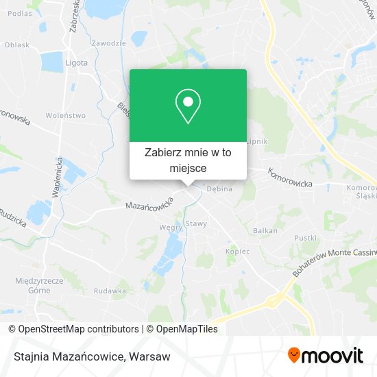 Mapa Stajnia Mazańcowice