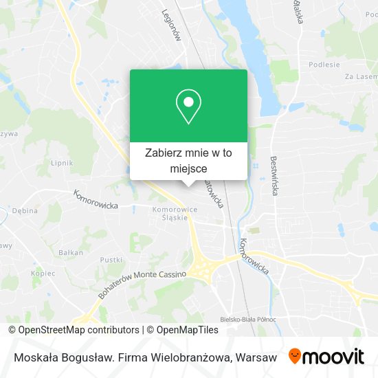 Mapa Moskała Bogusław. Firma Wielobranżowa