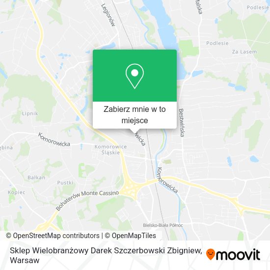 Mapa Sklep Wielobranżowy Darek Szczerbowski Zbigniew