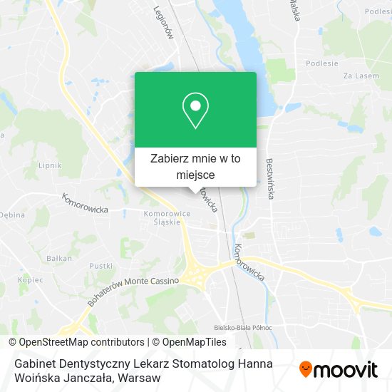 Mapa Gabinet Dentystyczny Lekarz Stomatolog Hanna Woińska Janczała