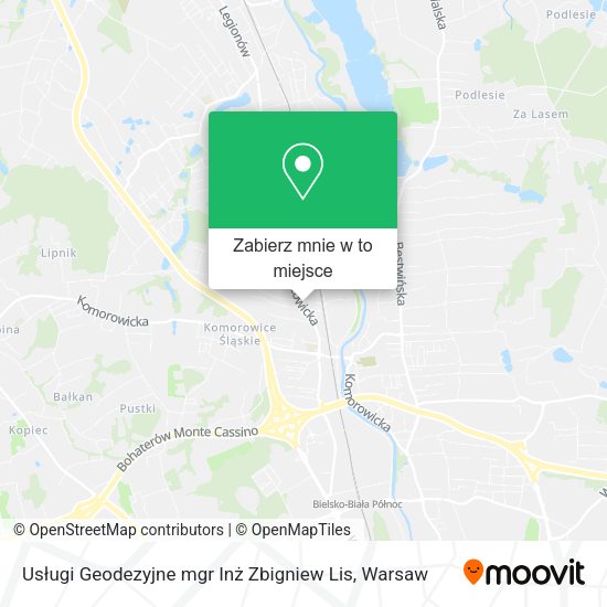 Mapa Usługi Geodezyjne mgr Inż Zbigniew Lis