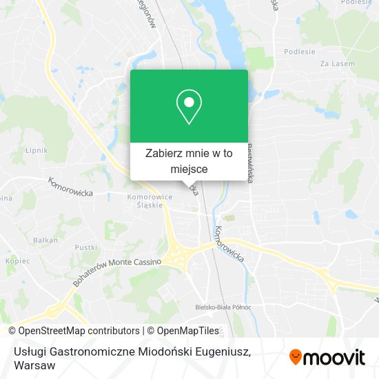 Mapa Usługi Gastronomiczne Miodoński Eugeniusz