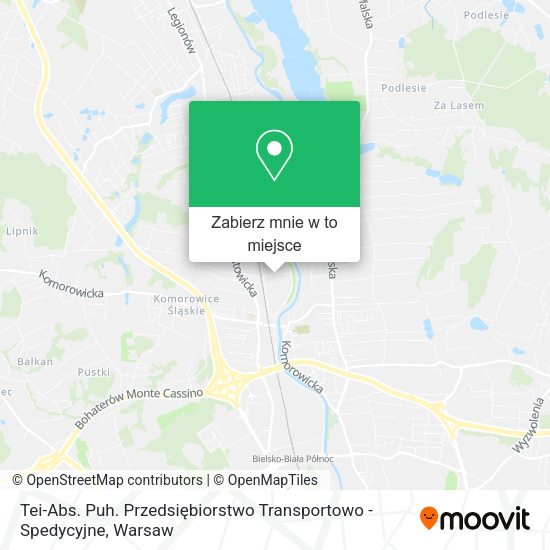 Mapa Tei-Abs. Puh. Przedsiębiorstwo Transportowo - Spedycyjne