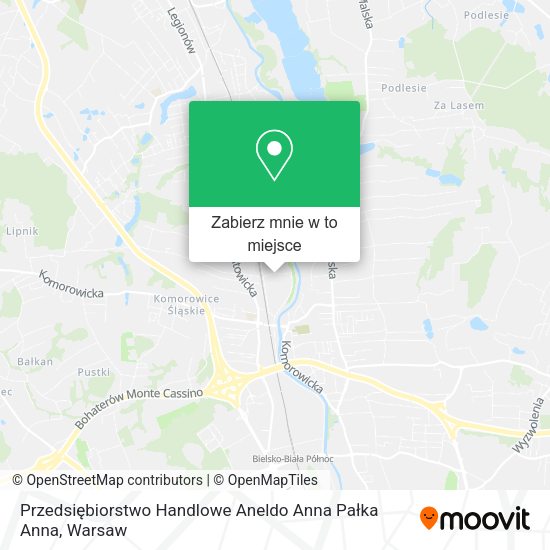 Mapa Przedsiębiorstwo Handlowe Aneldo Anna Pałka Anna