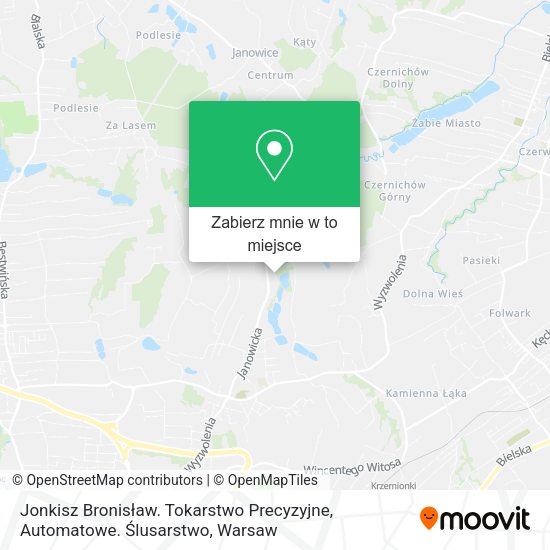 Mapa Jonkisz Bronisław. Tokarstwo Precyzyjne, Automatowe. Ślusarstwo