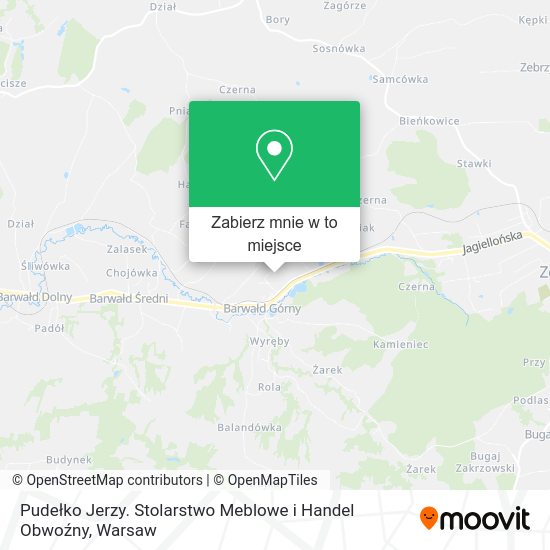 Mapa Pudełko Jerzy. Stolarstwo Meblowe i Handel Obwoźny