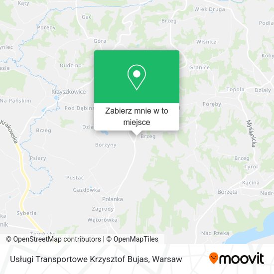 Mapa Usługi Transportowe Krzysztof Bujas