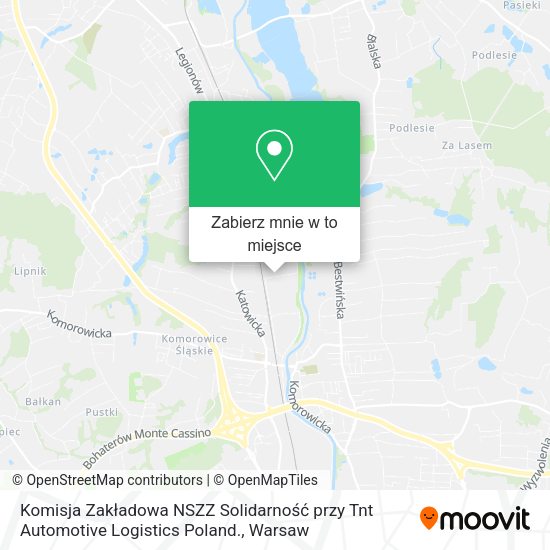 Mapa Komisja Zakładowa NSZZ Solidarność przy Tnt Automotive Logistics Poland.