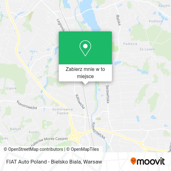 Mapa FIAT Auto Poland - Bielsko Biala