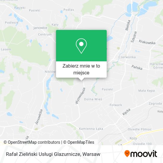 Mapa Rafał Zieliński Usługi Glazurnicze