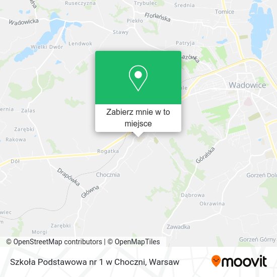 Mapa Szkoła Podstawowa nr 1 w Choczni