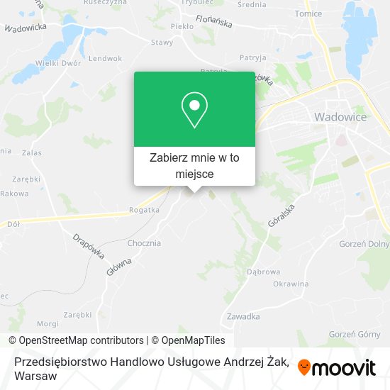 Mapa Przedsiębiorstwo Handlowo Usługowe Andrzej Żak