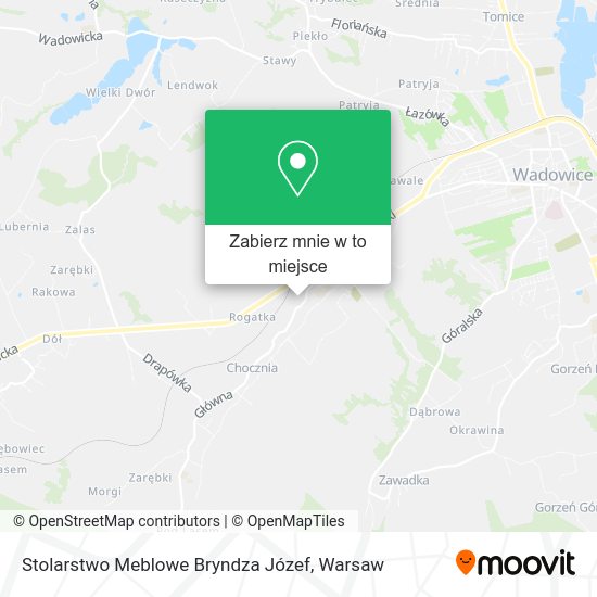 Mapa Stolarstwo Meblowe Bryndza Józef