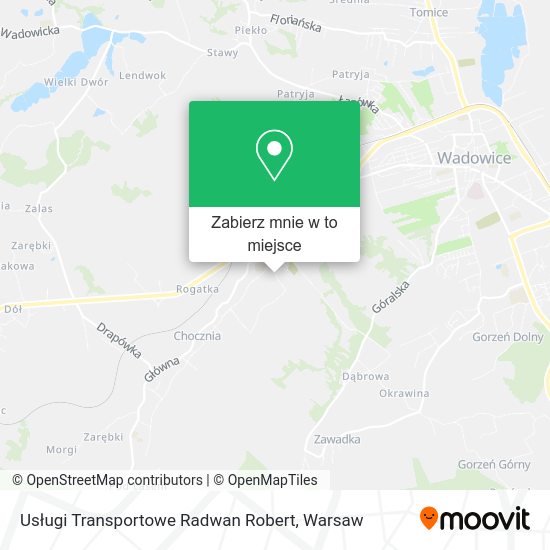 Mapa Usługi Transportowe Radwan Robert