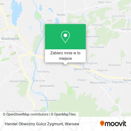 Mapa Handel Obwoźny Gulcz Zygmunt