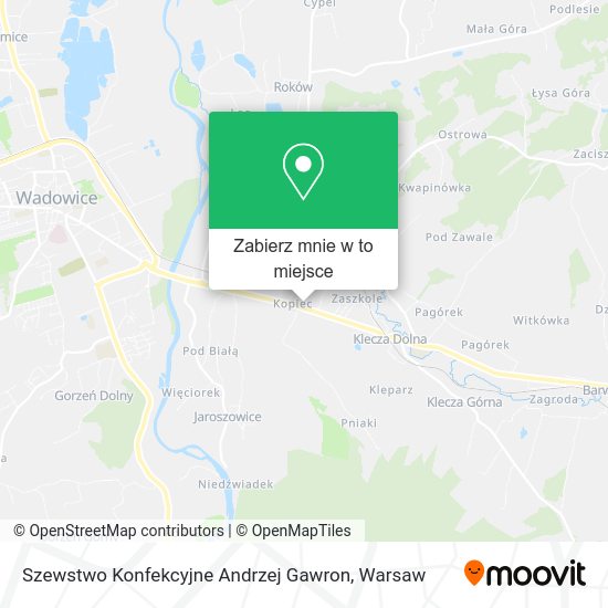 Mapa Szewstwo Konfekcyjne Andrzej Gawron