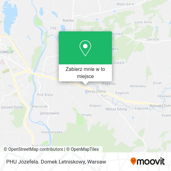 Mapa PHU Józefela. Domek Letniskowy