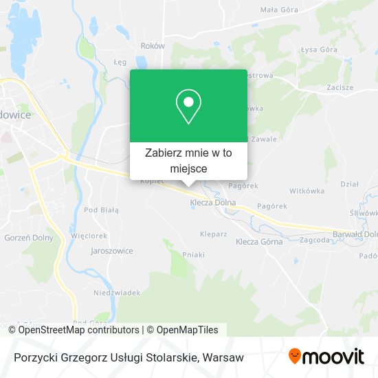 Mapa Porzycki Grzegorz Usługi Stolarskie